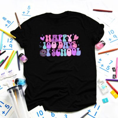 100 Days 100th Day Of School For Girls Boys & Teacher T-Shirt TS1182