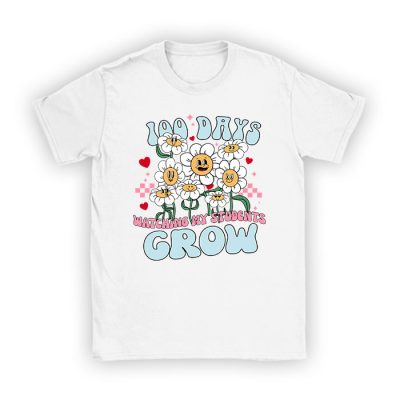 100 Days Growing Boho Flowers Teacher 100th Day of School T-Shirt TS1277