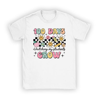 100 Days Growing Boho Flowers Teacher 100th Day of School T-Shirt TS1278