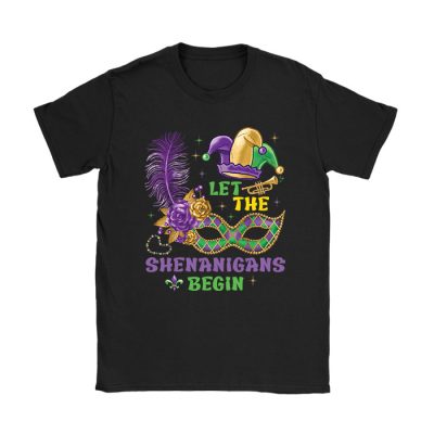 Mardi Gras Costume Let The Shenanigans Begin Mask T-Shirt TS1286