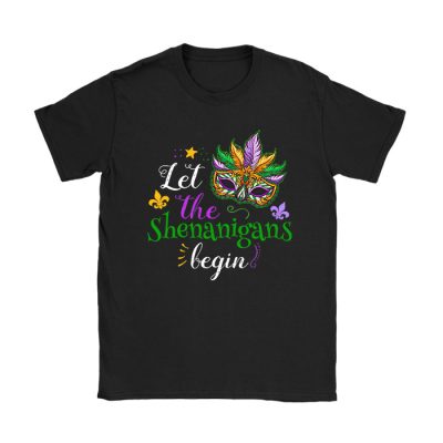 Mardi Gras Costume Let The Shenanigans Begin Mask T-Shirt TS1287