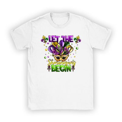 Mardi Gras Costume Let The Shenanigans Begin Mask T-Shirt TS1288