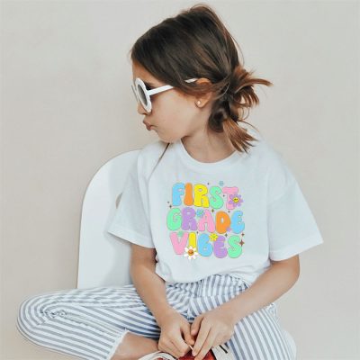 1st Day Of School 1st Grade Vibes Student Teacher Kids T-Shirt