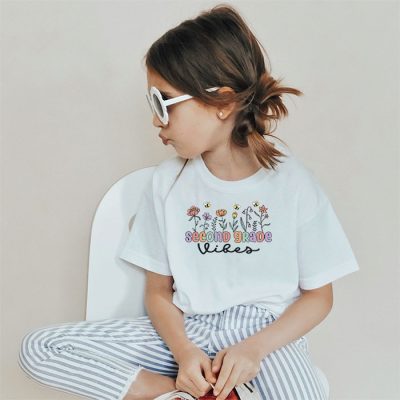 1st Day Of School 2nd Grade Vibes Student Teacher Kids T-Shirt