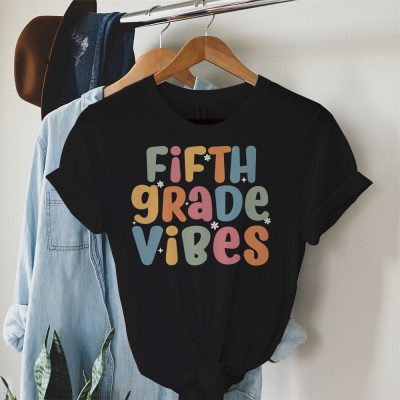 1st Day Of School 5th Grade Vibes Student Teacher Kids T-Shirt