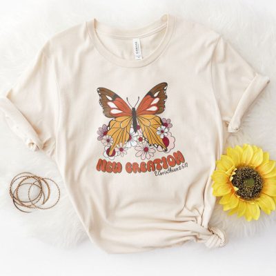 2 Corinthians 5:17 - New Creation Butterfly Unisex T-Shirt