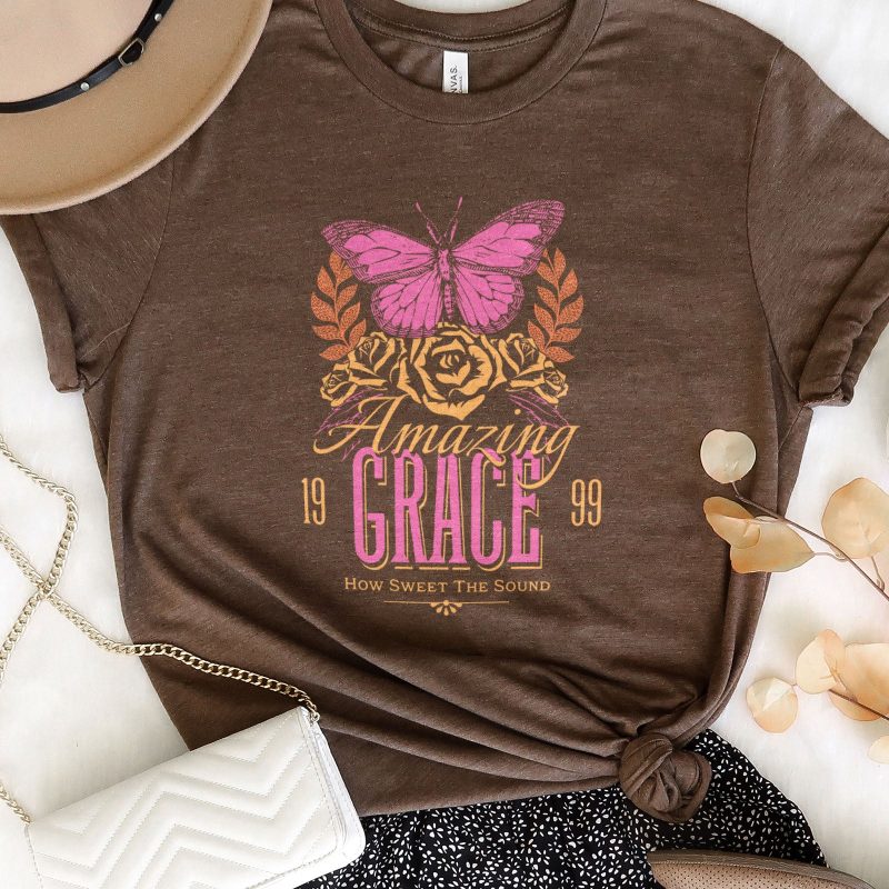 Amazing Grace Butterfly Unisex T-Shirt