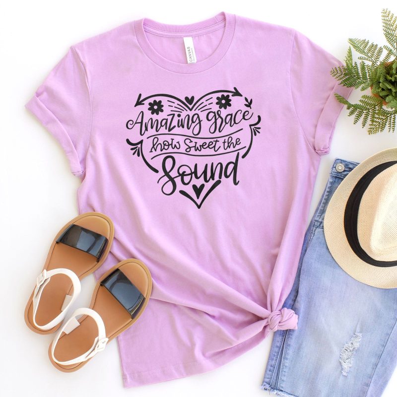 Amazing Grace Heart Unisex T-Shirt