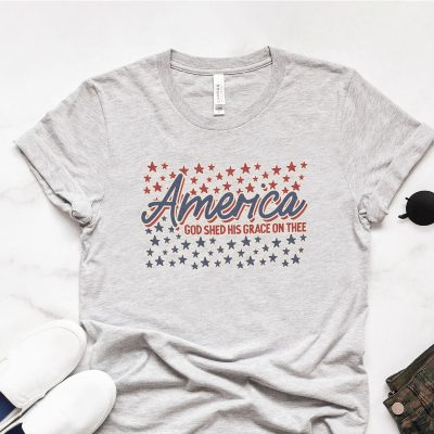 America God Shed His Grace On Thee Unisex T-Shirt