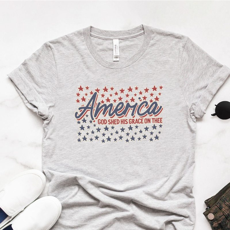 America God Shed His Grace On Thee Unisex T-Shirt