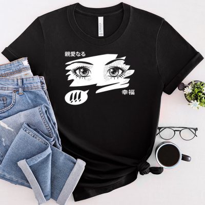 Anime Girl Eyes - Japan Culture Art - Japanese Aesthetic T-Shirt