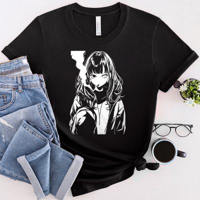 Anime Horror Girl Aesthetic Soft Grunge Waifu Japanese Otaku T-Shirt 2