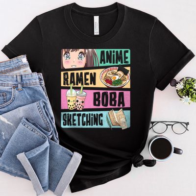 Anime Ramen Boba Sketching - Kawaii Anime Lover Merch Gift T-Shirt 3.1