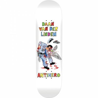 Antihero Pigeon Vision Van Der Linden White Skateboard Deck