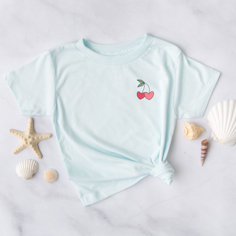 Cherry Hearts Badge Unisex T-Shirt