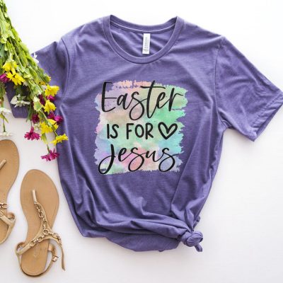 Easter Is For Jesus Rainbow Watercolor Unisex T-Shirt