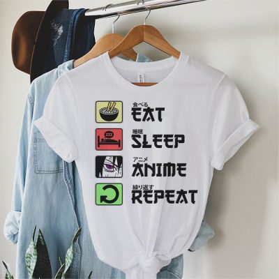 Eat Sleep Anime Repeat Manga Shirts Men Women T-Shirt