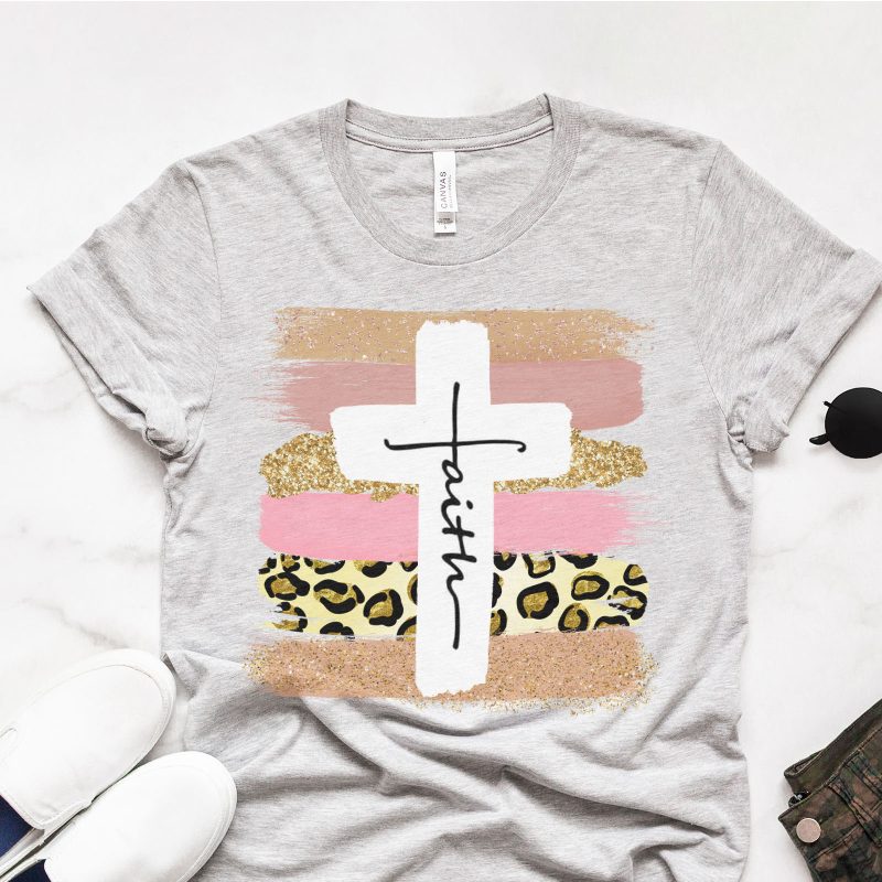 Faith Cross Paint Swipe Unisex T-Shirt