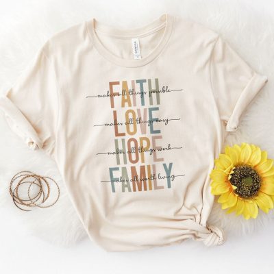 Faith Love Hope Family Unisex T-Shirt