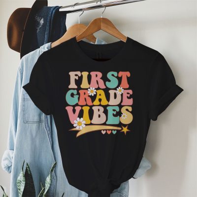 First Grade Vibes - 1st Grade Team Retro 1st Day Of School T-Shirt