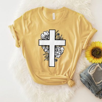 Floral Cross Unisex T-Shirt