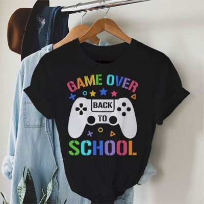 Game Over Back To School Funny First Day School Kids Boys T-Shirt