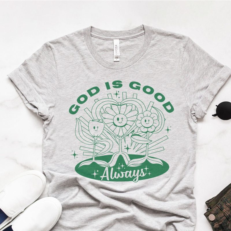 God is Good Vintage Floral Unisex T-Shirt