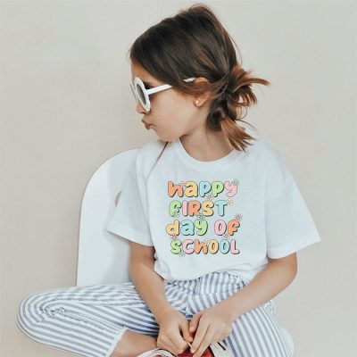 Groovy Happy First Day Of School Back To School Teachers T-Shirt 2