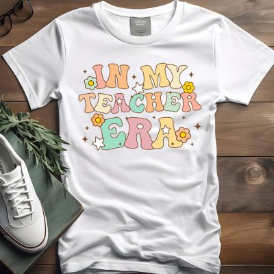 Groovy In My Teacher Era First Day Of School Back To School T-Shirt