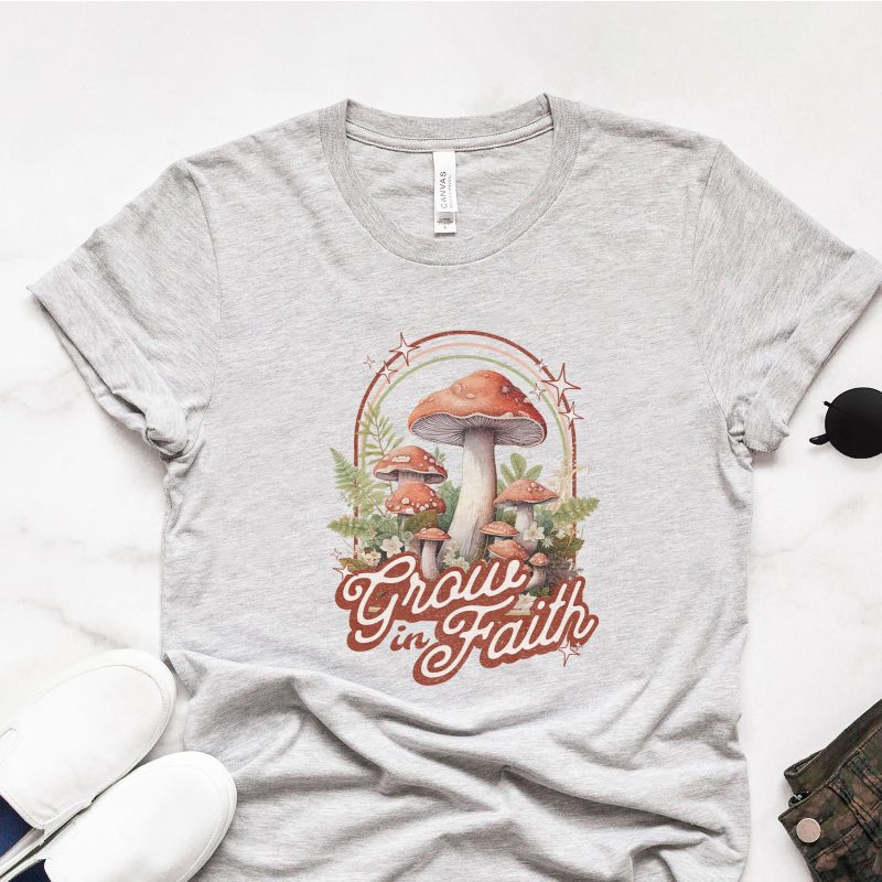 Grow in Faith Mushrooms Unisex T-Shirt