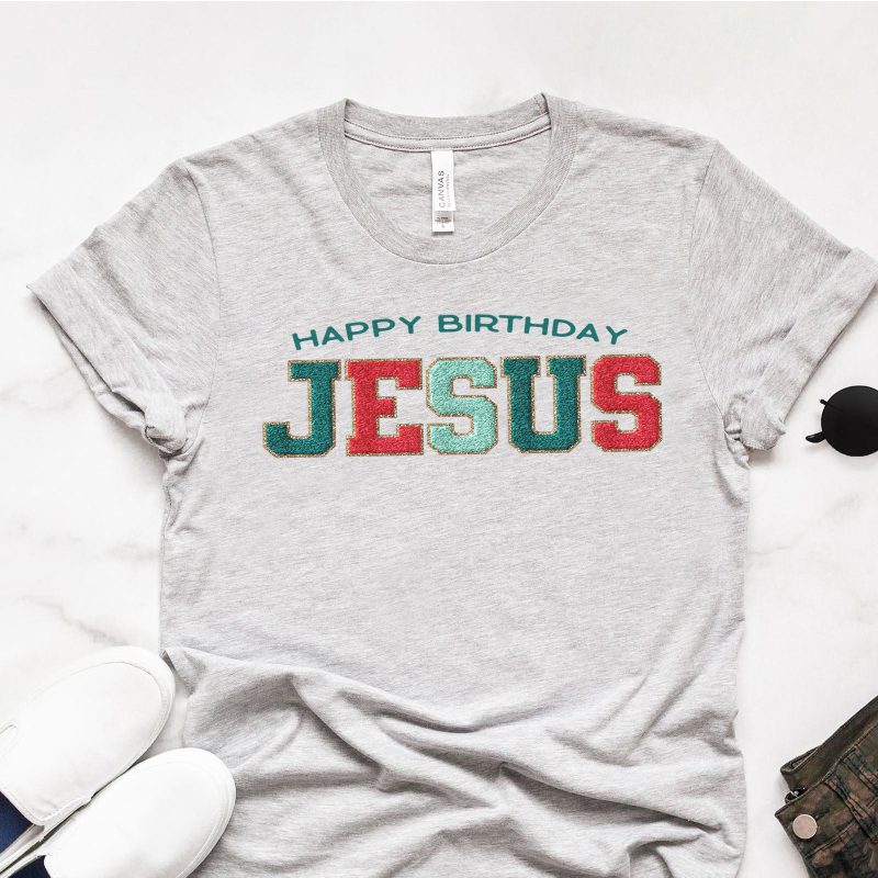 Happy Birthday Jesus Sparkle Unisex T-Shirt