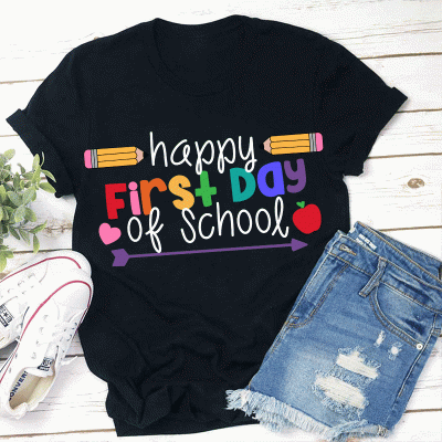 Happy First Day Of School Two Pencils  T-Shirt