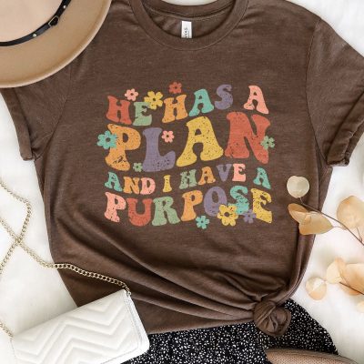 He Has A Plan Retro Floral Unisex T-Shirt