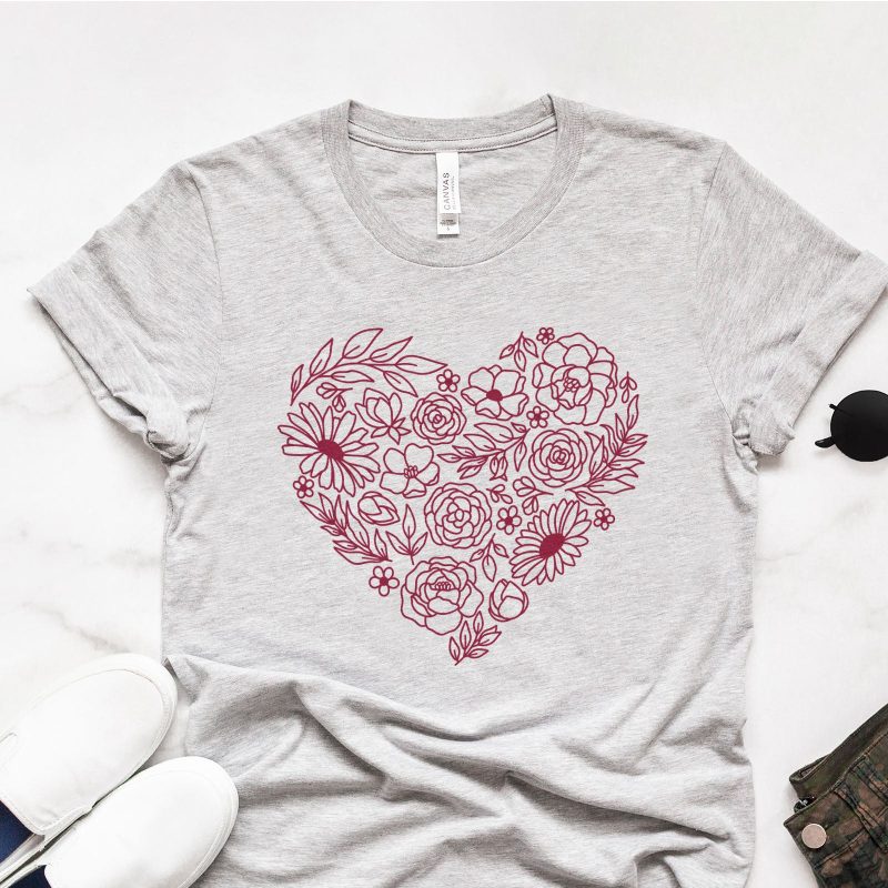 Heart - Wildflowers Unisex T-Shirt