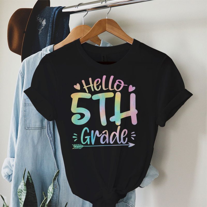 Hello 5th Grade Teachers Students Tie Dye Back To School T-Shirt