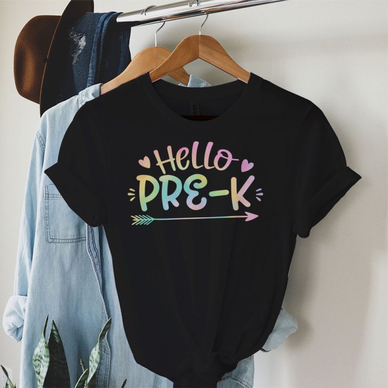 Hello Preschool Grade Teachers Students Tie Dye Back To School T-Shirt