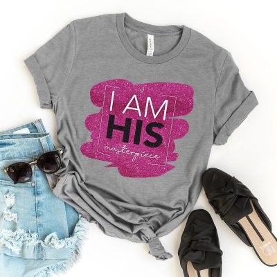 I Am His Masterpiece Pink Dazzler Unisex T-Shirt