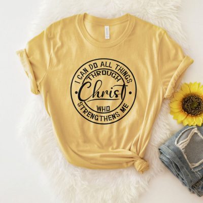 I Can Do All Things Through Christ Who Strengthens Me Circle Unisex T-Shirt