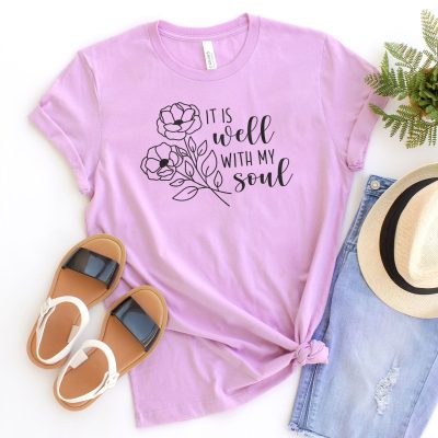 It Is Well With My Soul - Flowers Unisex T-Shirt