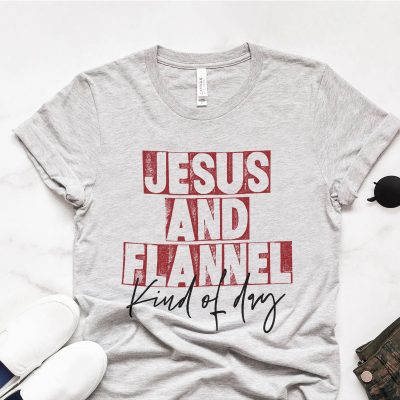 Jesus An Flannel Kind Of Day Unisex T-Shirt