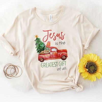 Jesus Is The Greatest Gift Red truck Unisex T-Shirt