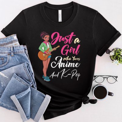 Just A Girl Who Really Loves Anime K-pop South Korean Manga T-Shirt