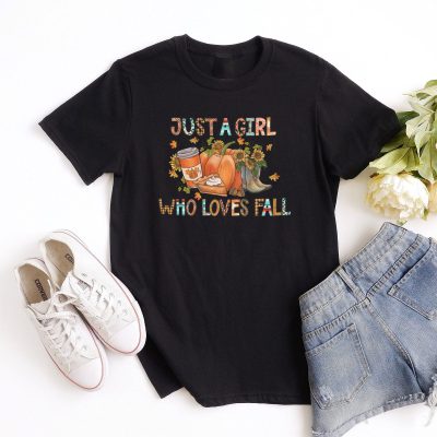 Just a Girl Who Loves Fall Block Unisex T-Shirt