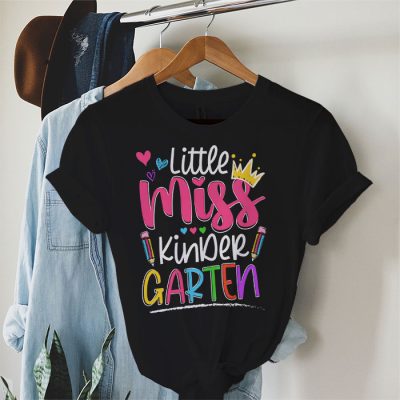 Little Miss Kindergarten Shirt Back To School Kinder Girls T-Shirt