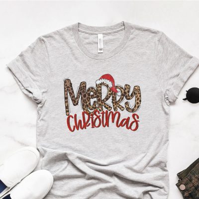 Merry Christmas - Leopard Unisex T-Shirt