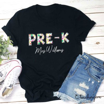 Personalized Grade And Name Teacher T-Shirt