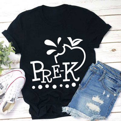 Personalized Grade Apple Teacher T-Shirt