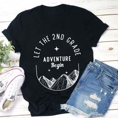 Personalized Grade Let The Adventure Begin Teacher T-Shirt