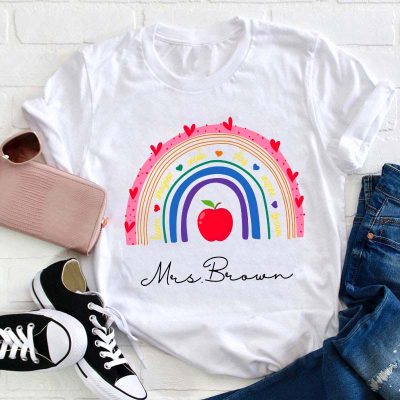 Personalized Name Learn Imagine Create Play Inspire Dream Teacher T-Shirt