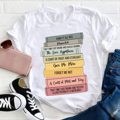 Personalized Stack Of Books Teacher T-Shirt